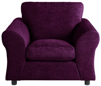 HOME - New Clara - Fabric Chair - Plum